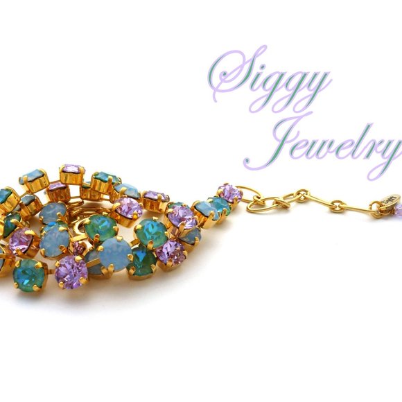 Swarovski Crystal Necklace in Cool Pastels Gemma - Picture 6 of 8